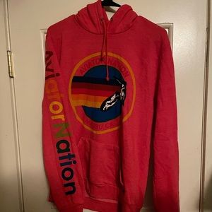 Size large red aviator nation hoodie